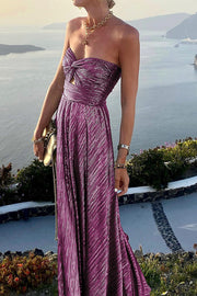 Chloé | Elegantes glänzendes Off-Shoulder-Kleid