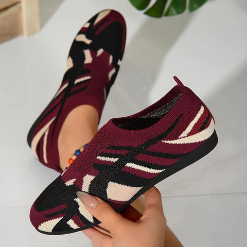 Verna - Flache Schuhe mit Camouflage-Muster für Damen