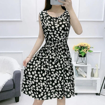 Araminta - Ärmelloses Kleid mit Blumendruck