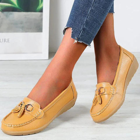 Sasha - Frauen Flats Ballett Leder Schuhe