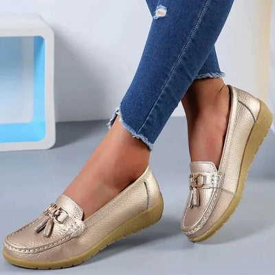 Sasha - Frauen Flats Ballett Leder Schuhe