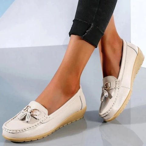 Sasha - Frauen Flats Ballett Leder Schuhe