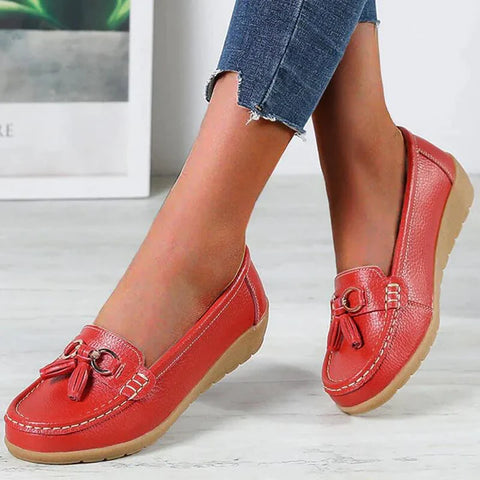 Sasha - Frauen Flats Ballett Leder Schuhe