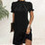 Imogene - Stylisches schwarzes Sommerkleid in A-Linie
