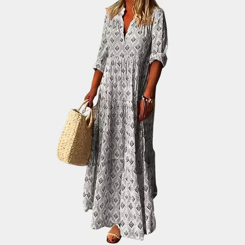 Gracie - Elegantes Maxikleid mit V-Ausschnitt