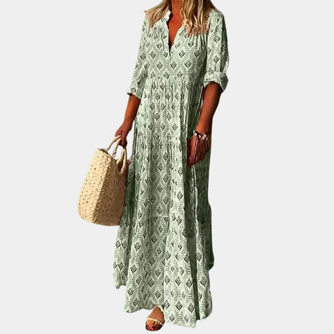 Gracie - Elegantes Maxikleid mit V-Ausschnitt