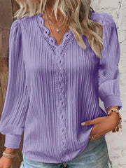 Albertha - Chiffonbluse mit Spitzendetail
