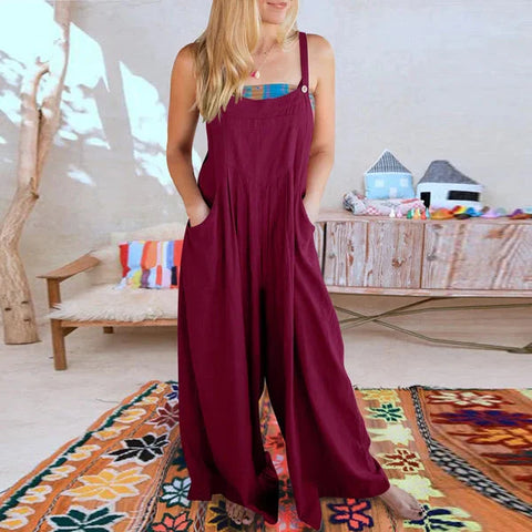 Aria - Schlichter lässiger ärmelloser Jumpsuit