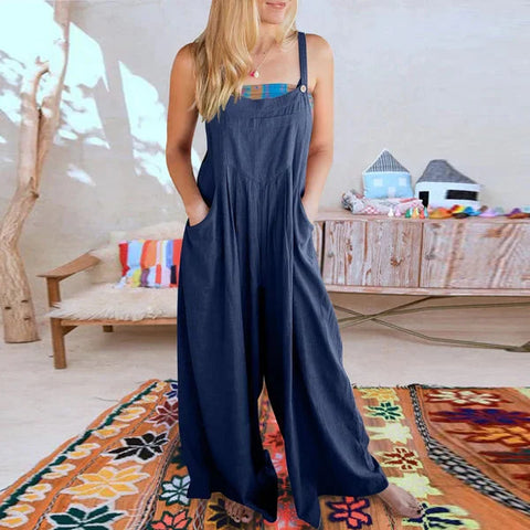 Aria - Schlichter lässiger ärmelloser Jumpsuit