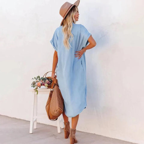 Cora - Baumwollkleid mit Knopfleiste für Frauen