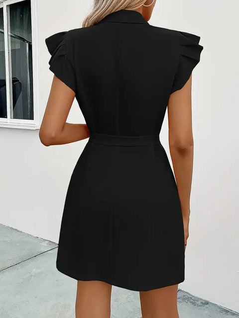 Sylvie - Minikleid mit Knopfleiste und Gürtel