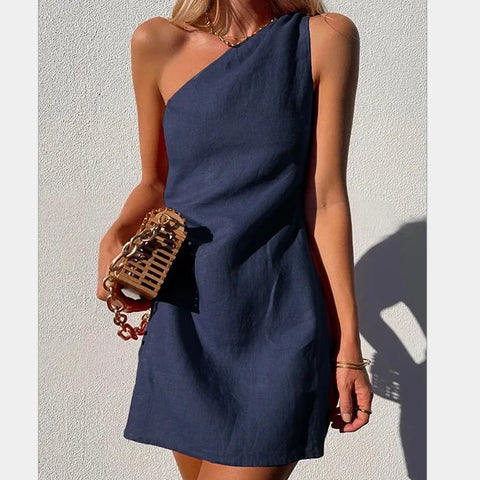 Lenore - Elegantes und Stilvolles One-Shoulder-Kleid für Damen