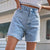Camille - Frauen hohe Taille locker abnehmende Denim-Shorts