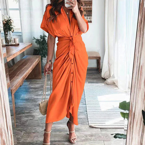 Ivy - Elegantes Maxikleid mit V-Ausschnitt