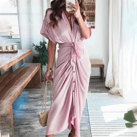 Ivy - Elegantes Maxikleid mit V-Ausschnitt