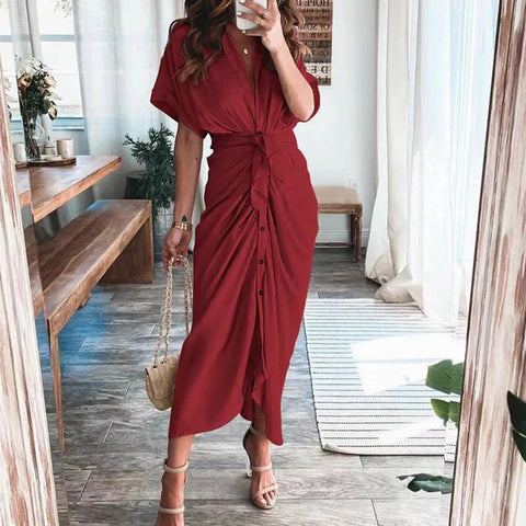 Ivy - Elegantes Maxikleid mit V-Ausschnitt