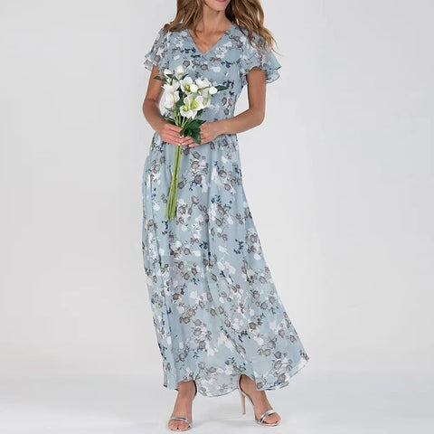 Josephine - Langes Sommerkleid mit Blumenmuster