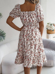 Vivian - Feminines Blumenkleid mit Puffärmeln