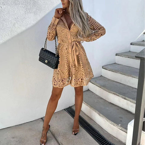 Elvira - Stilvolles und Bequemes Kleid mit Spitze für Damen