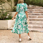 Maxine - Feminines Blumenkleid mit Puffärmeln
