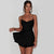 Lenore - Rückenfreies Satin-Minikleid mit Spaghettiträgern