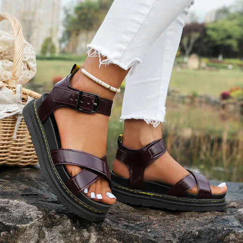Malinda - Bequeme orthopädische Keilsandalen