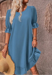 Sylvia - Sommerkleid mit Rüschenärmeln