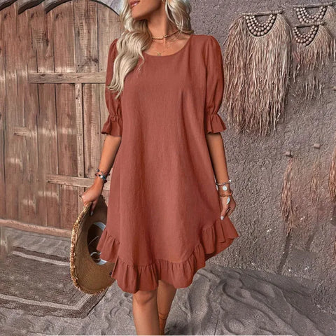 Sylvia - Sommerkleid mit Rüschenärmeln