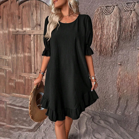 Sylvia - Sommerkleid mit Rüschenärmeln