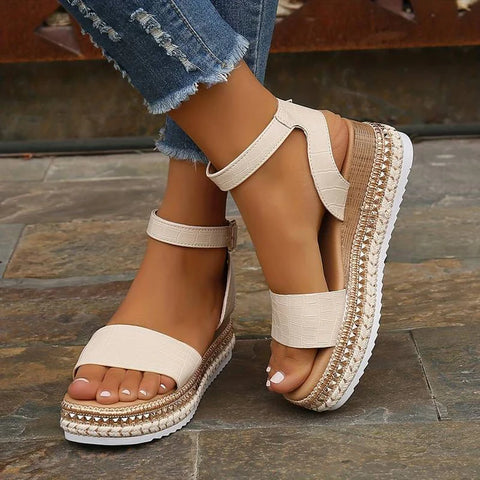 Erna - Bequeme orthopädische Keilsandalen