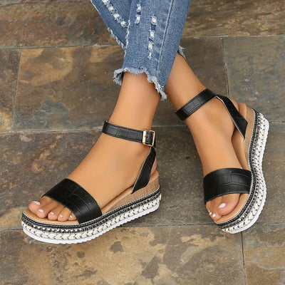 Erna - Bequeme orthopädische Keilsandalen