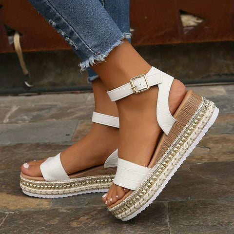 Erna - Bequeme orthopädische Keilsandalen
