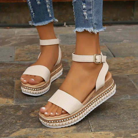 Erna - Bequeme orthopädische Keilsandalen