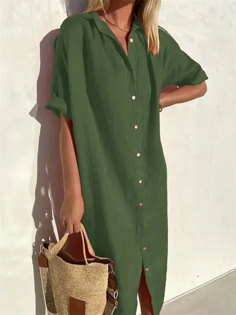 Viana - Damen Sommer Shirt Kleid
