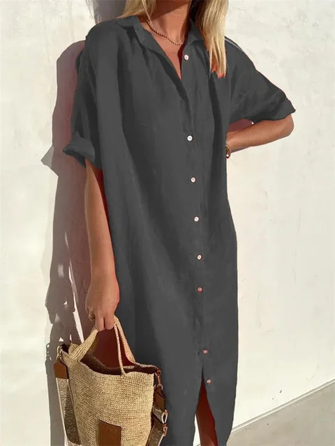 Viana - Damen Sommer Shirt Kleid