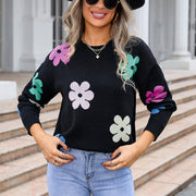 Aislin | Lässiger Häkelpullover mit Blumenmuster