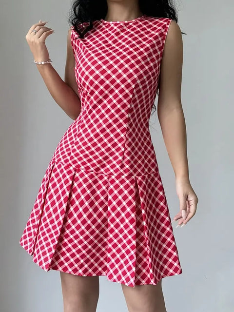 Zilpha - Elegantes ärmelloses bedrucktes Kleid in A-Linie