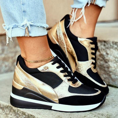 Orla - Damen Wedges Schnürschuhe