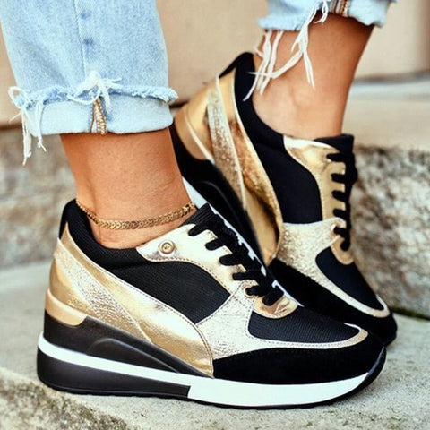 Orla - Damen Wedges Schnürschuhe