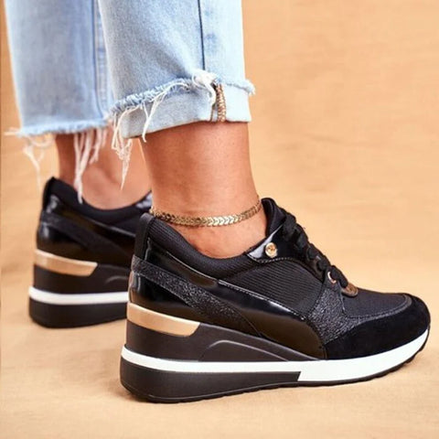 Orla - Damen Wedges Schnürschuhe