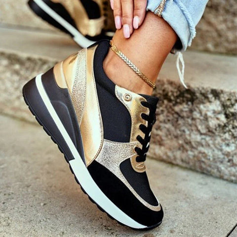 Orla - Damen Wedges Schnürschuhe