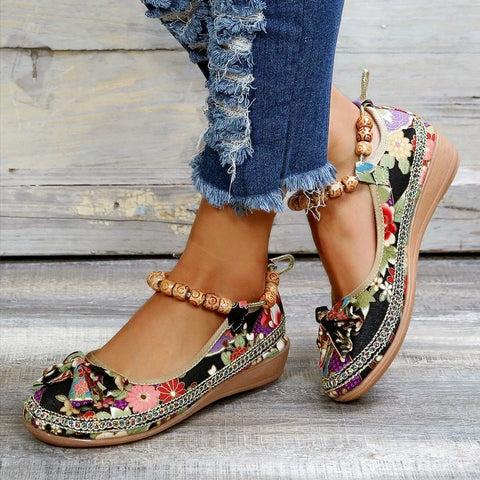 Alicea - Flache Schuhe für Damen mit Blumenmuster