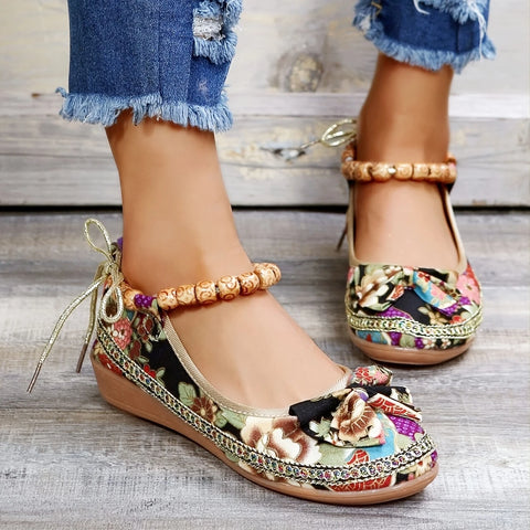 Alicea - Flache Schuhe für Damen mit Blumenmuster