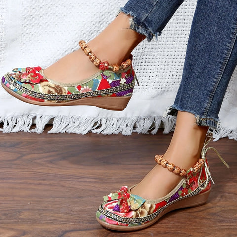 Alicea - Flache Schuhe für Damen mit Blumenmuster