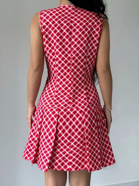 Zilpha - Elegantes ärmelloses bedrucktes Kleid in A-Linie