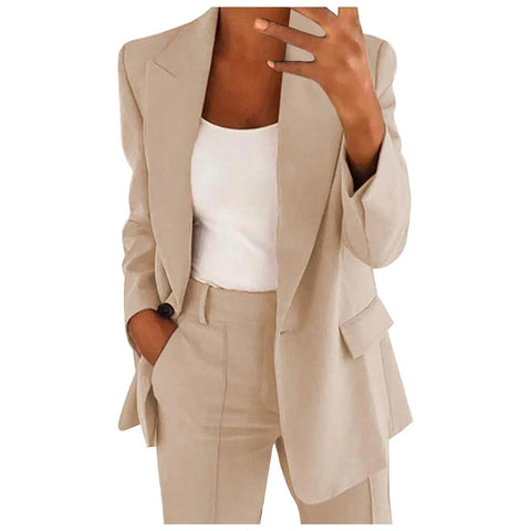 MiraSet - Damen Anzug-Set mit Blazer und Hose in Unifarbe