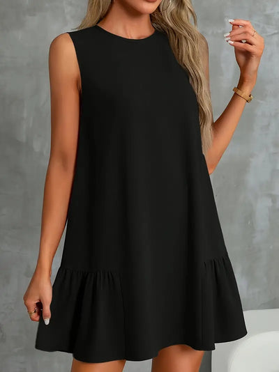 Dorsey - Stylisches schwarzes Sommerkleid in A-Linie