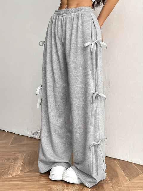 Selina - Weite Damenhose mit Schleifendetail