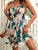 Alva - Damen Floral Print V-Ausschnitt Spaghetti-Trägerkleid