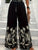 Irena - Bedruckte Damenhose mit weitem Bein und Kordelzug